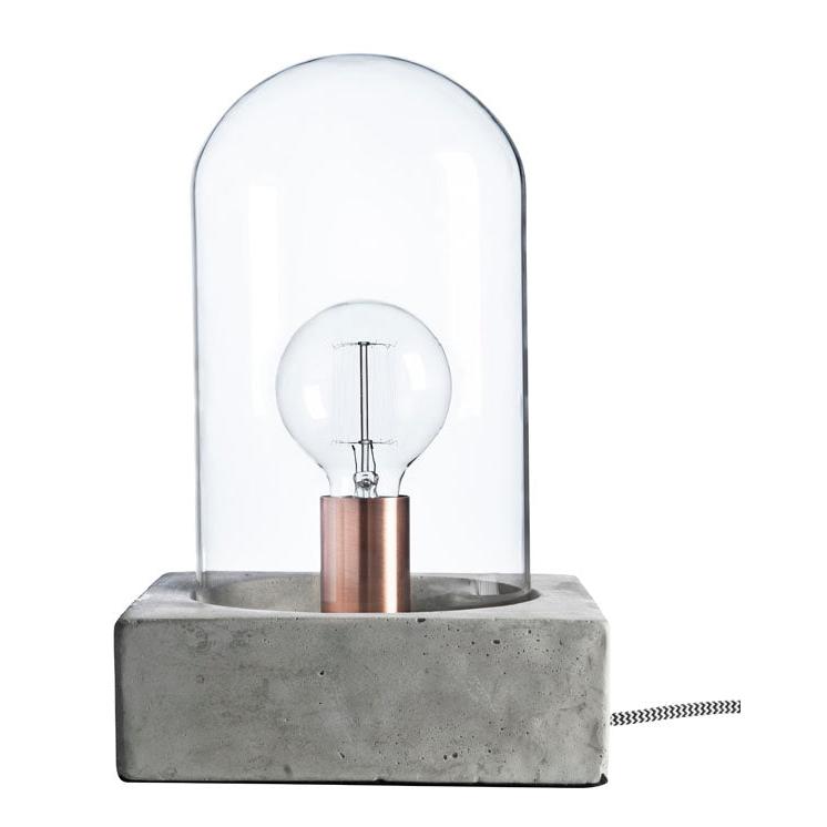 BORDSLAMPA BUDDY, betong/glas