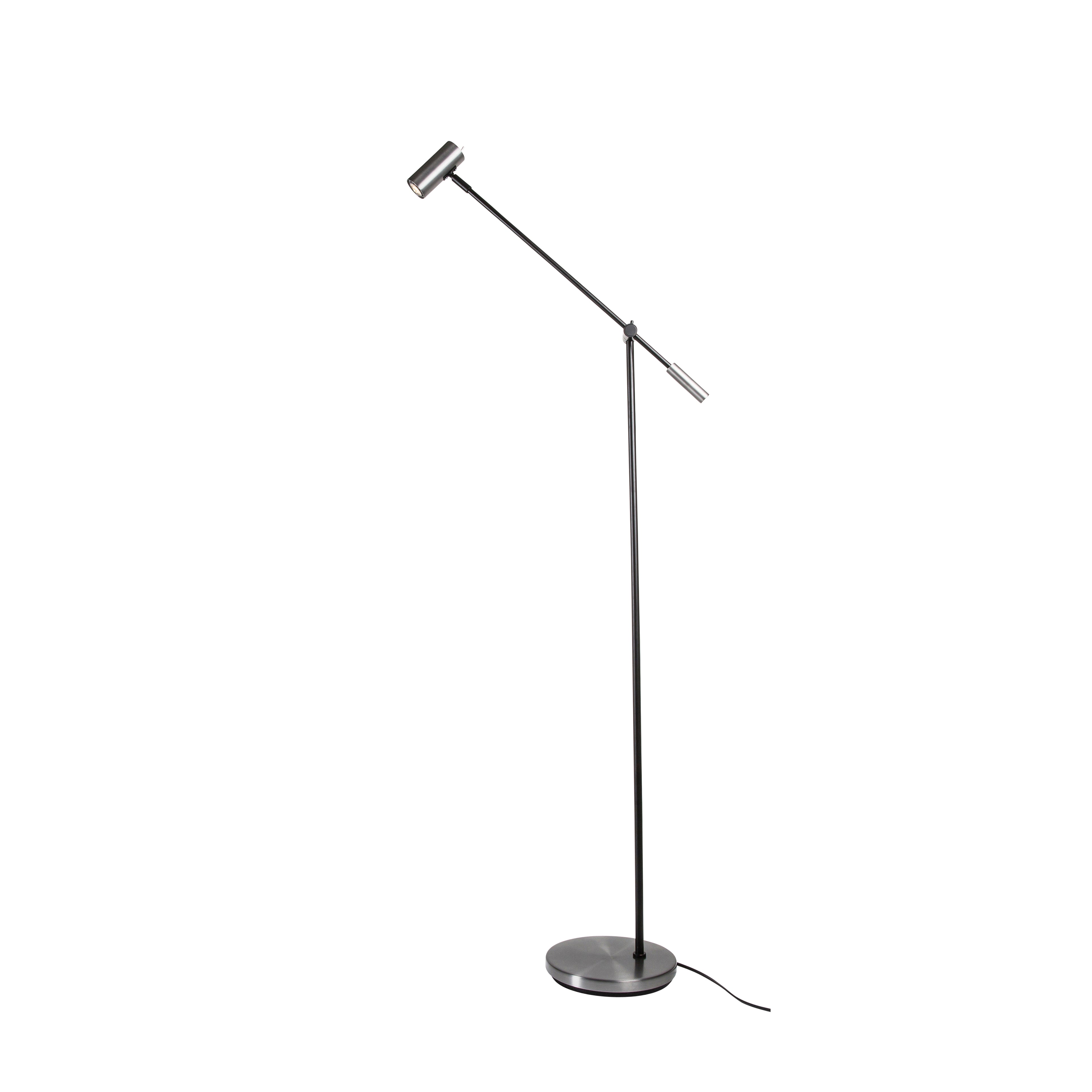 GOLVLAMPA CATO, svart silver