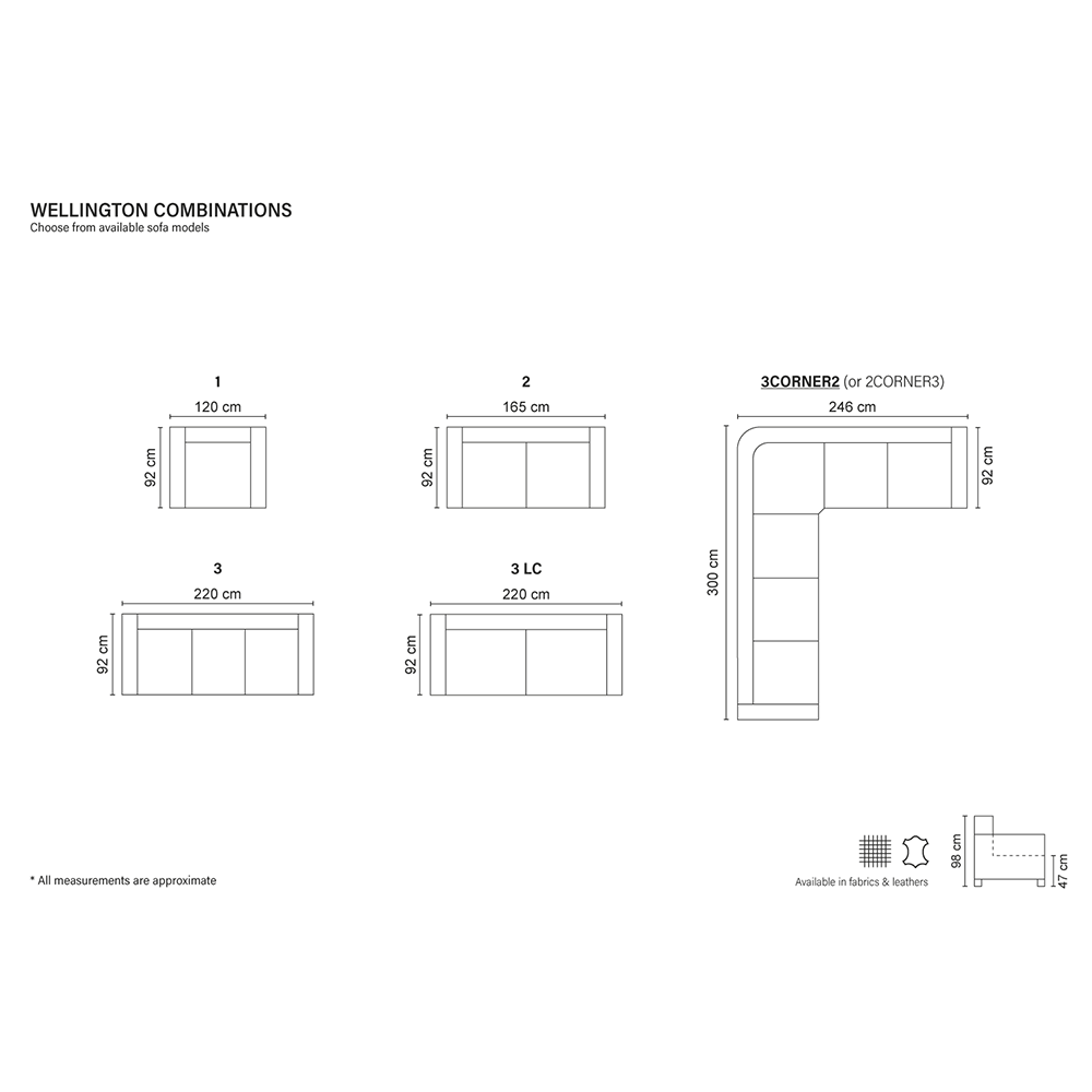 SOFFA WELLINGTON, 3 - sits