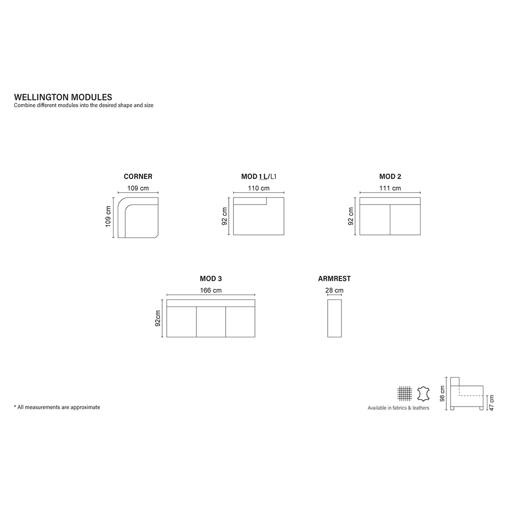 SOFFA WELLINGTON, 3 - sits