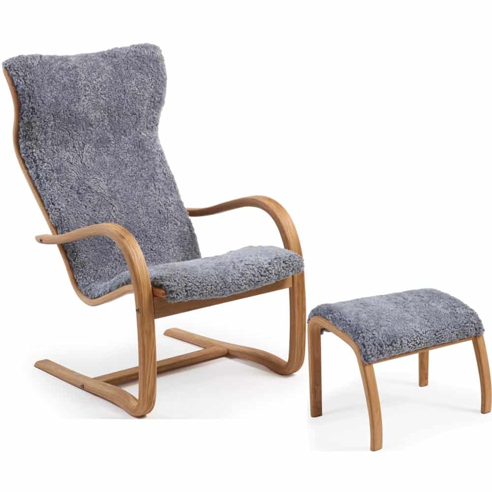 GAZELL Fåtölj fårskinn