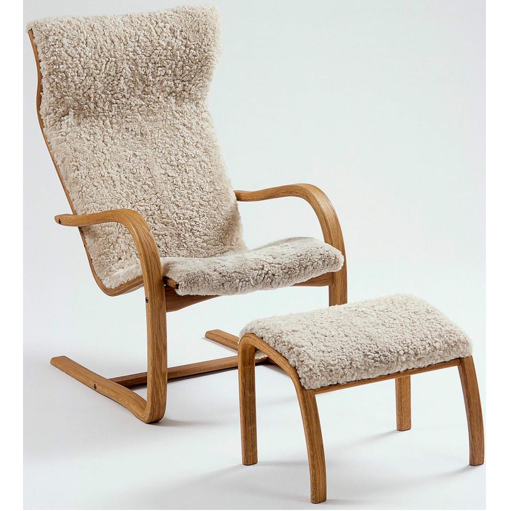 GAZELL Fåtölj fårskinn