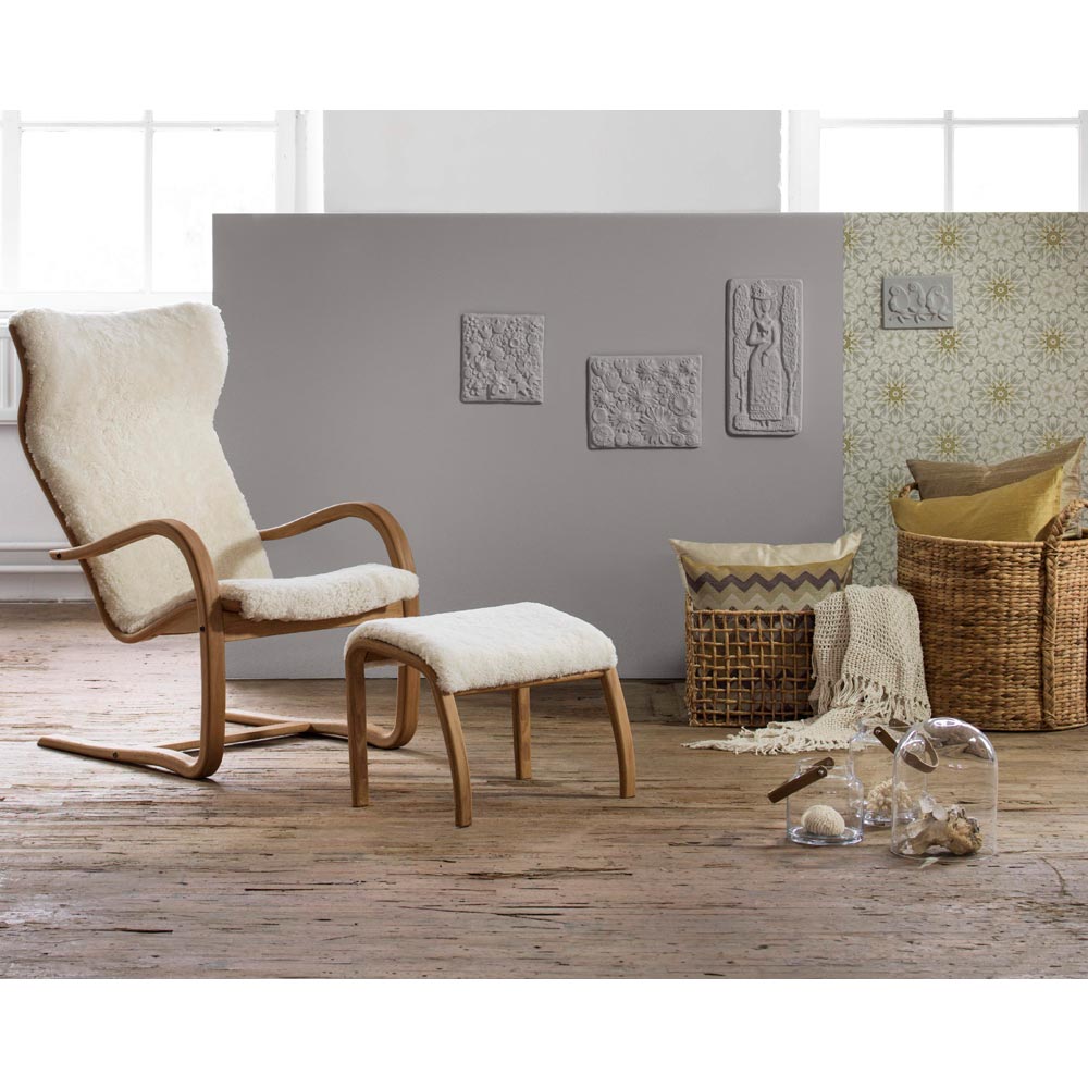 GAZELL Fåtölj fårskinn