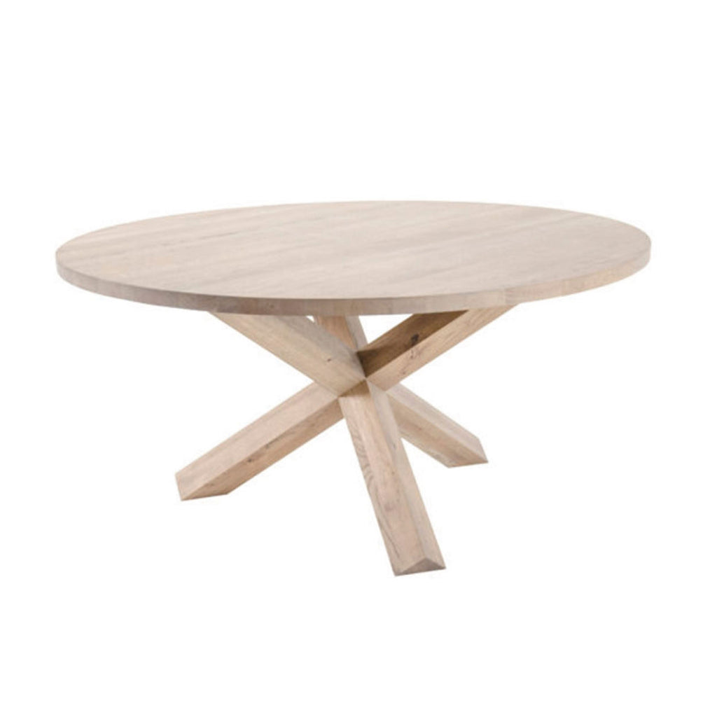 COEN Runt matbord, massiv lackad ek Ø120-180 cm