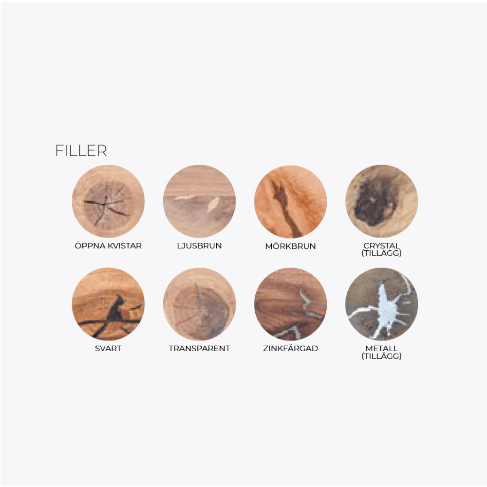 COEN Runt matbord, massiv lackad ek Ø120-180 cm