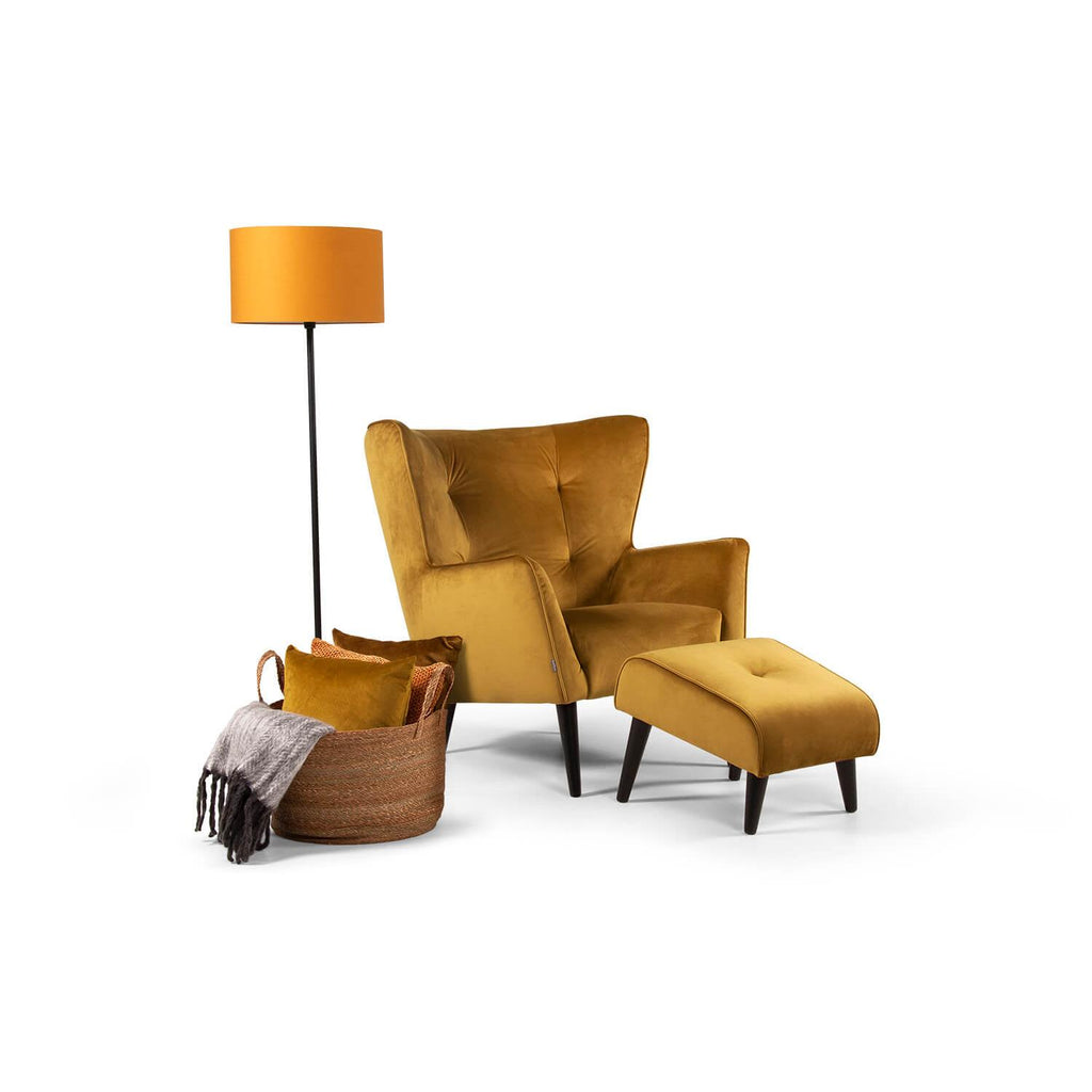 SIENA Fåtölj med fotpall