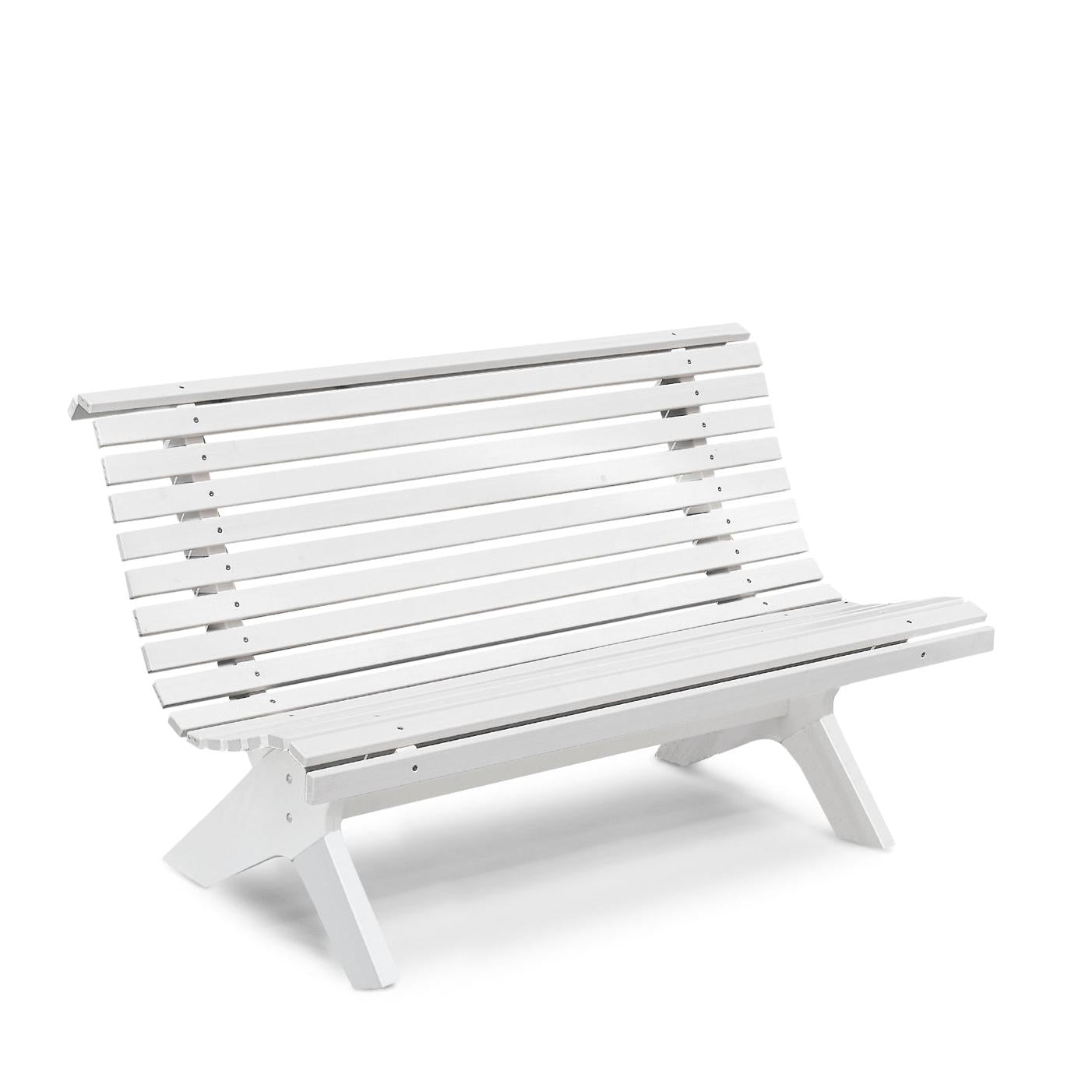 LUND Bänk i furu utomhus, flera färger | Hillerstorp