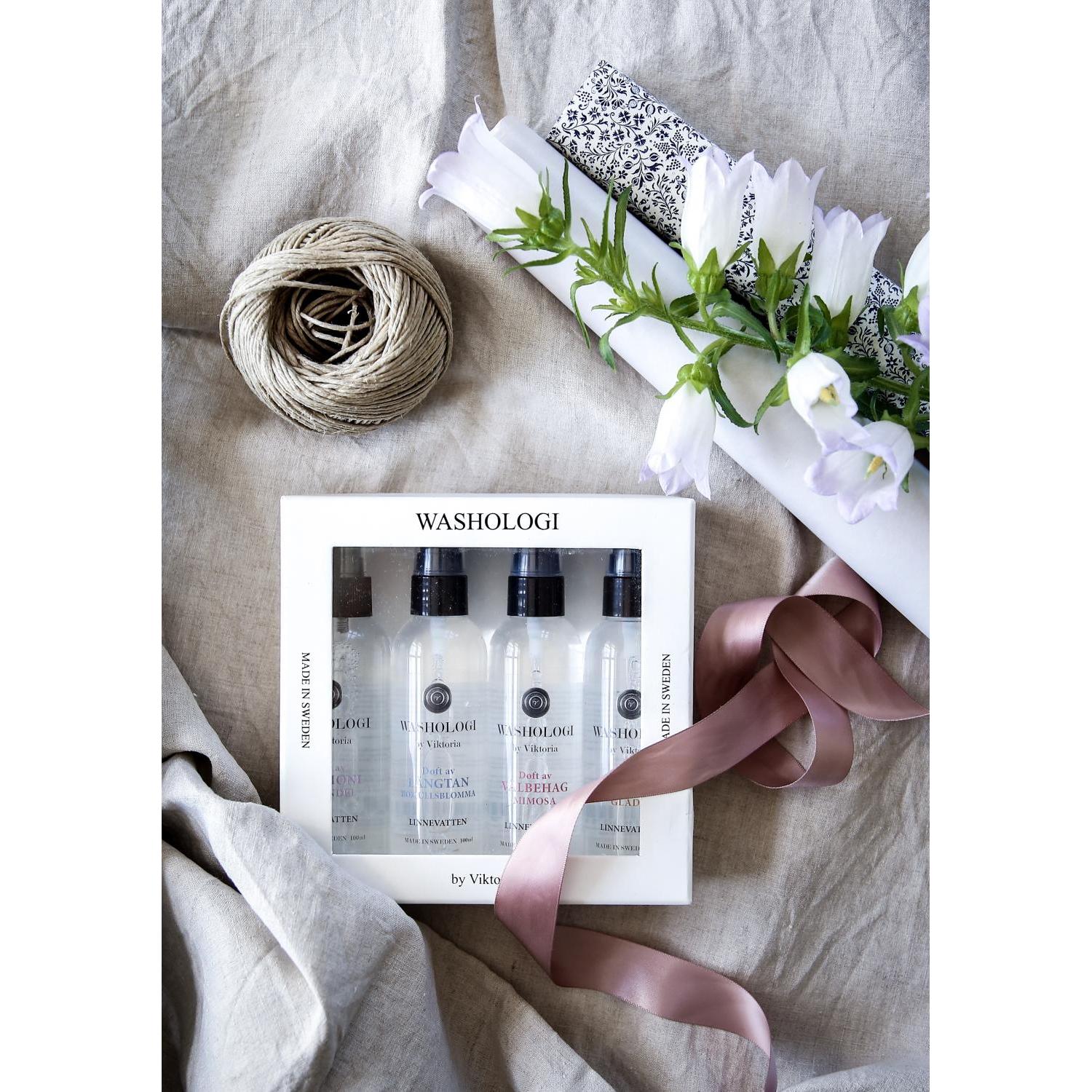 Washologi by Viktoria Gåvoset linnevatten x4 100ml