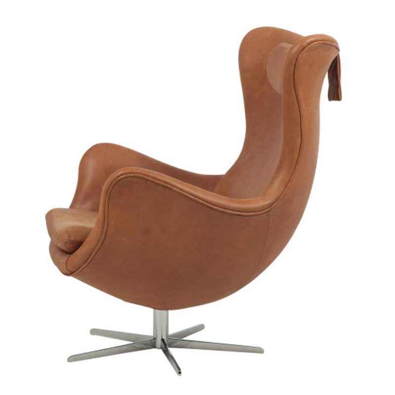 STATUS Fåtölj Cognac skinn