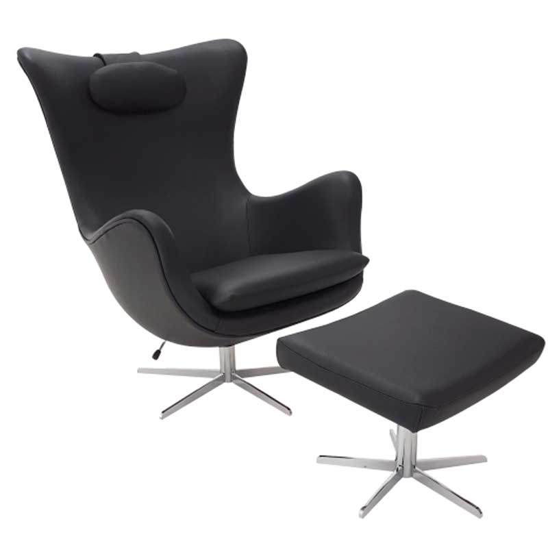 STATUS Fåtölj Cognac skinn