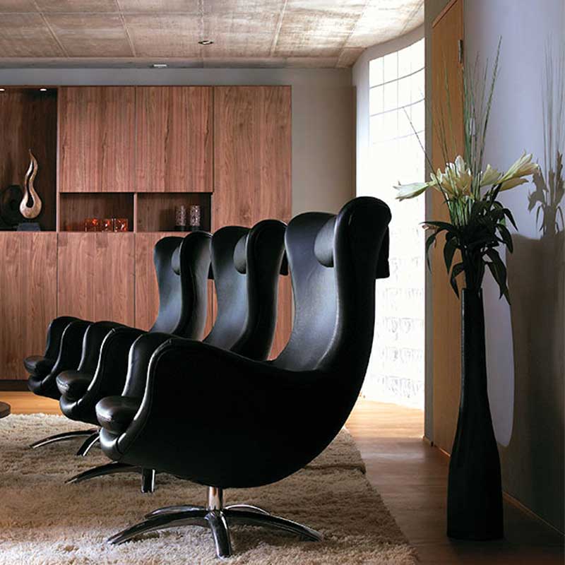 STATUS Fåtölj Cognac skinn