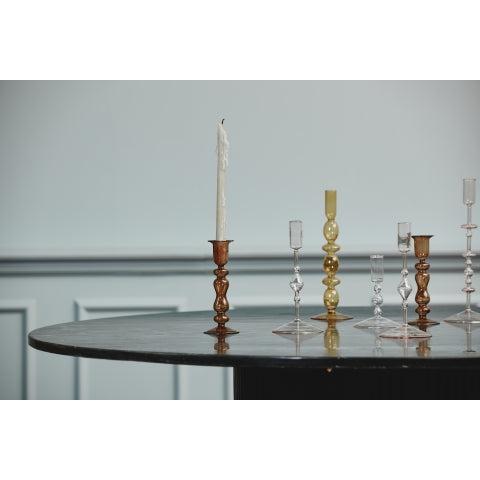 CHIROS, ljusstake i glas, korall | Nordal