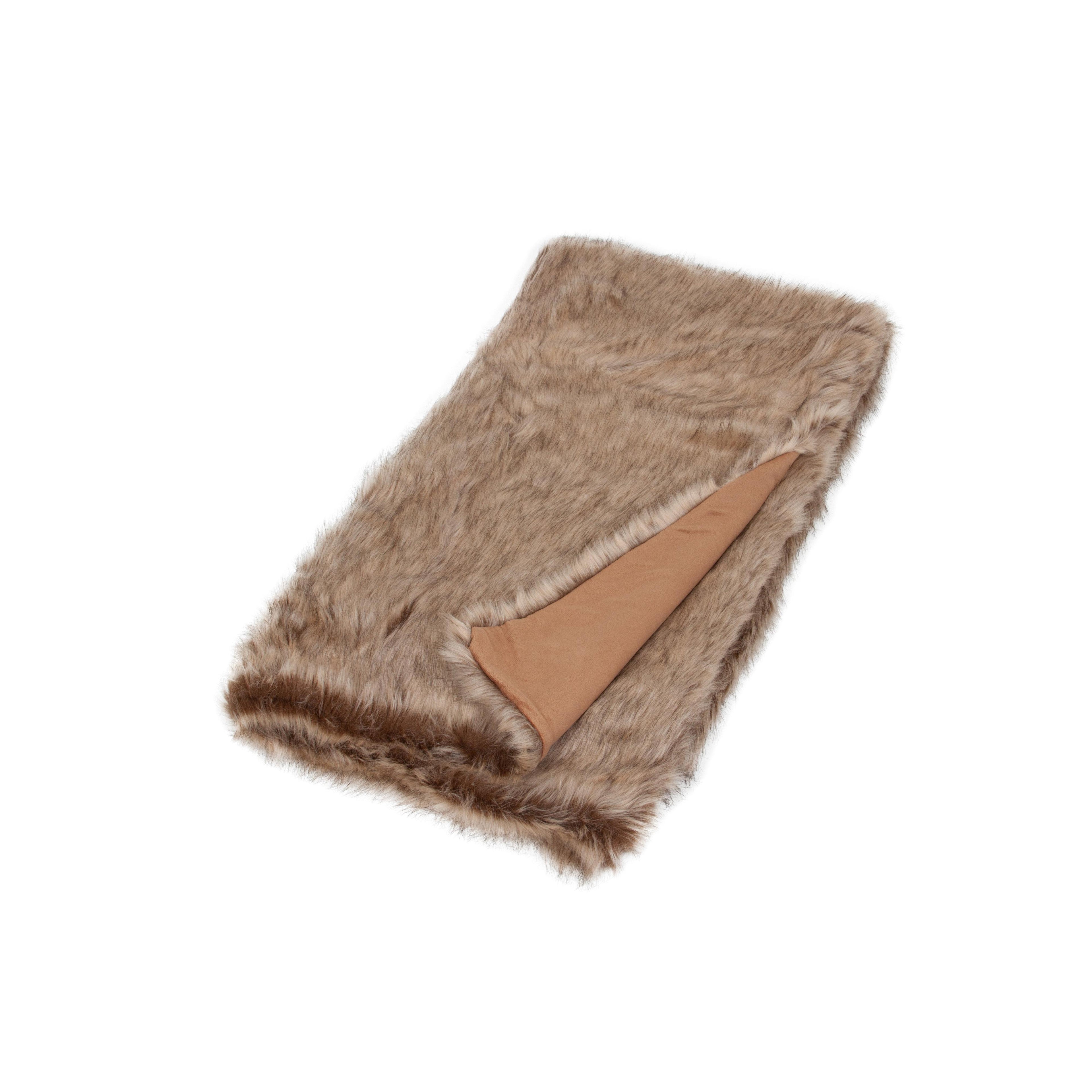 BRUNBJÖRN Pläd, fuskpäls 130x150 cm | Värnamo of Sweden