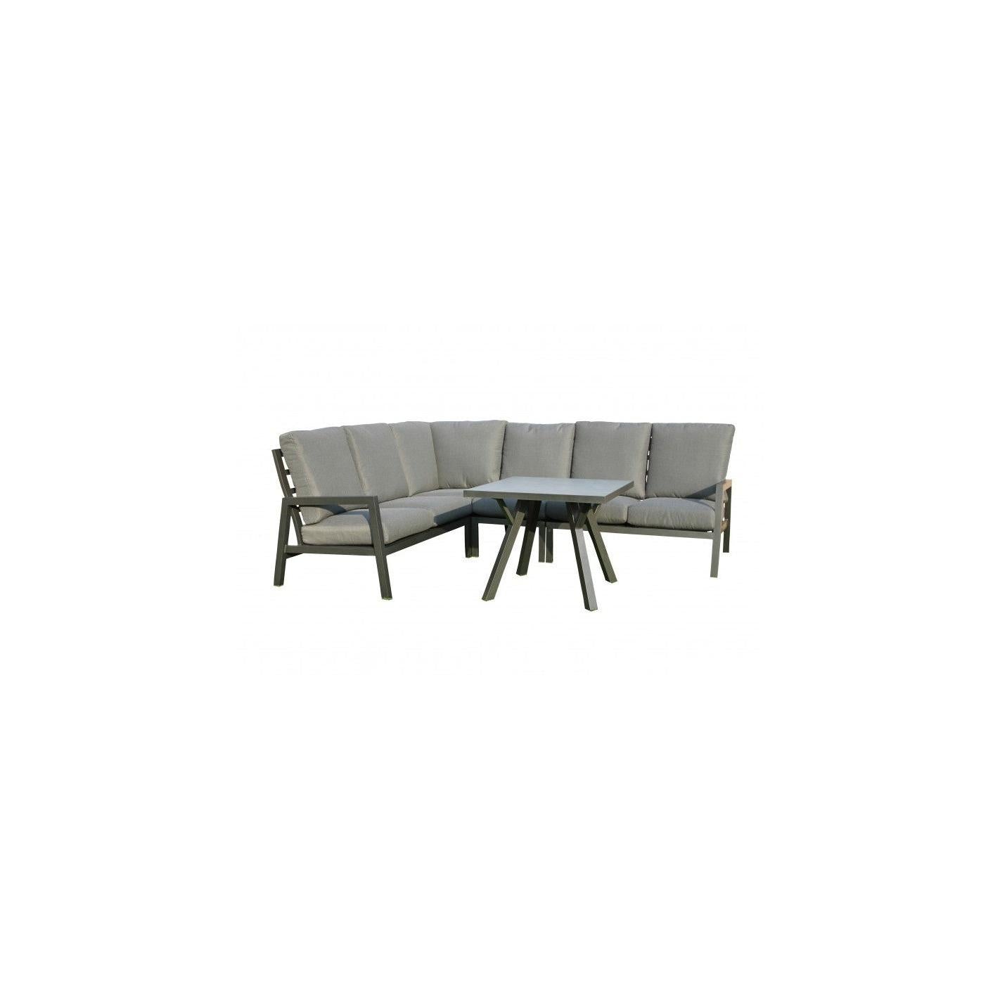 Lugano hörngrupp antracitgrå inklusive mörkgrå dynor