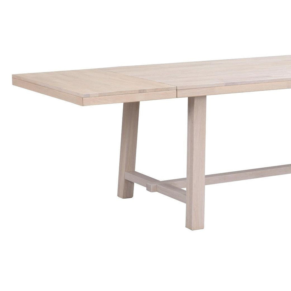 BROOKLYN Matbord vitpigmenterad ek 170-220 cm