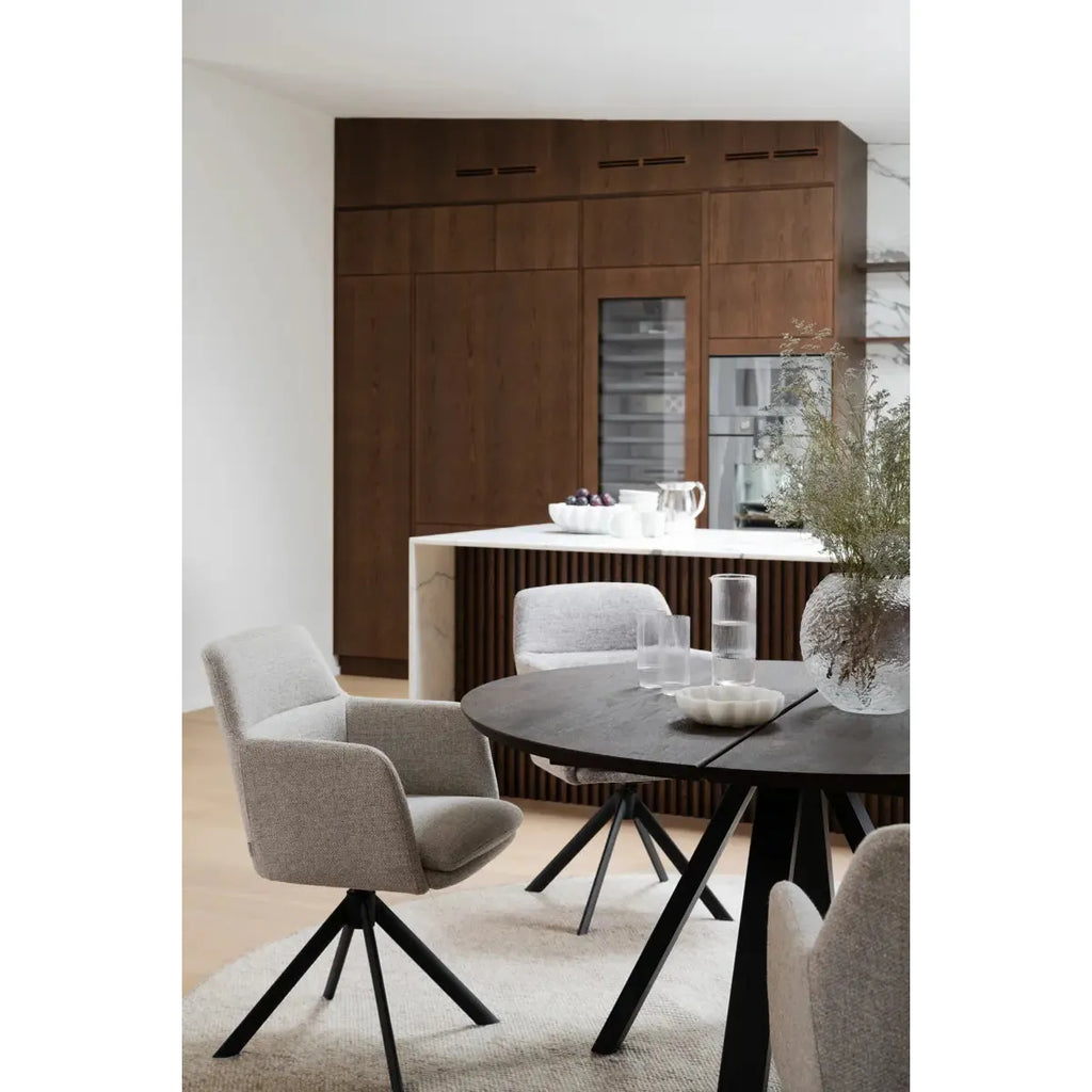 GLADSTONE Matstol/Karmstol med snurr/gung