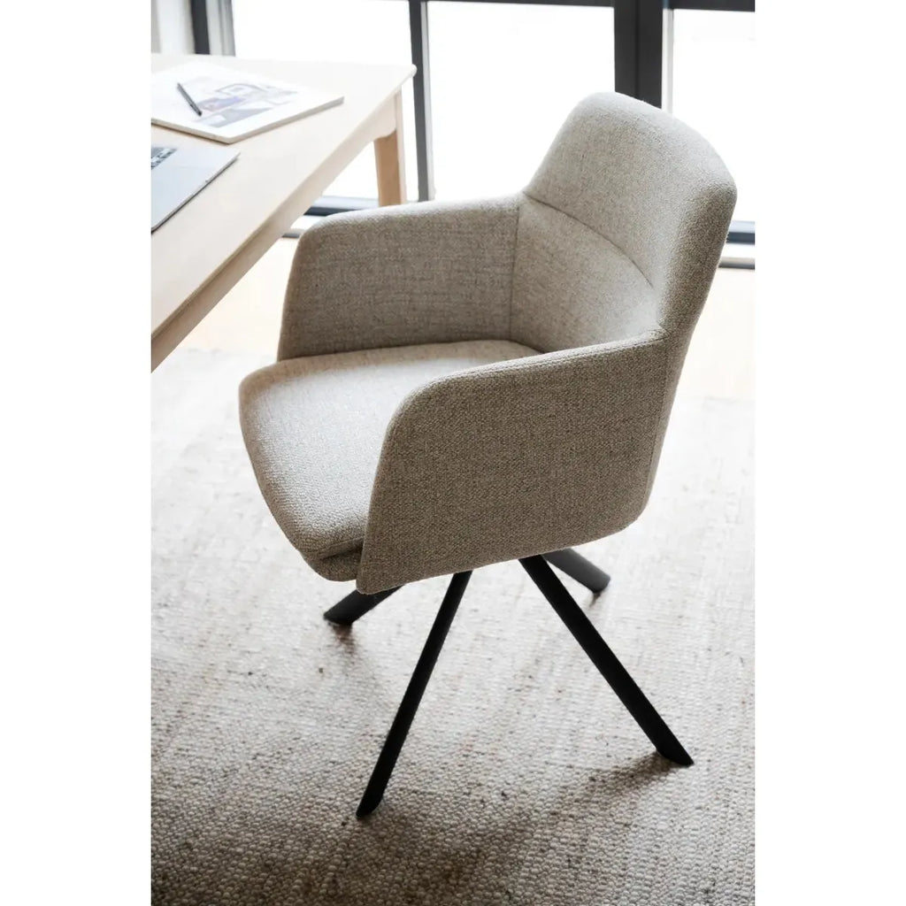 GLADSTONE Matstol/Karmstol med snurr/gung