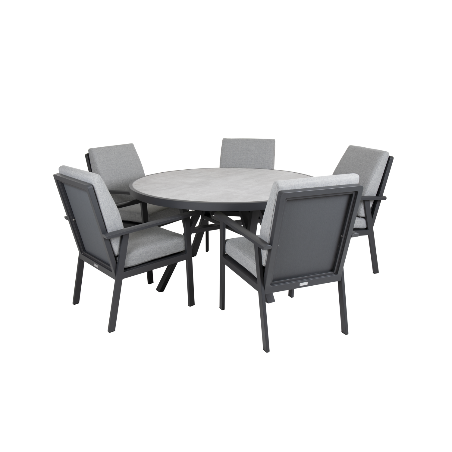 FLORENS Matbord Ø140 cm utomhus, grå | Brafab