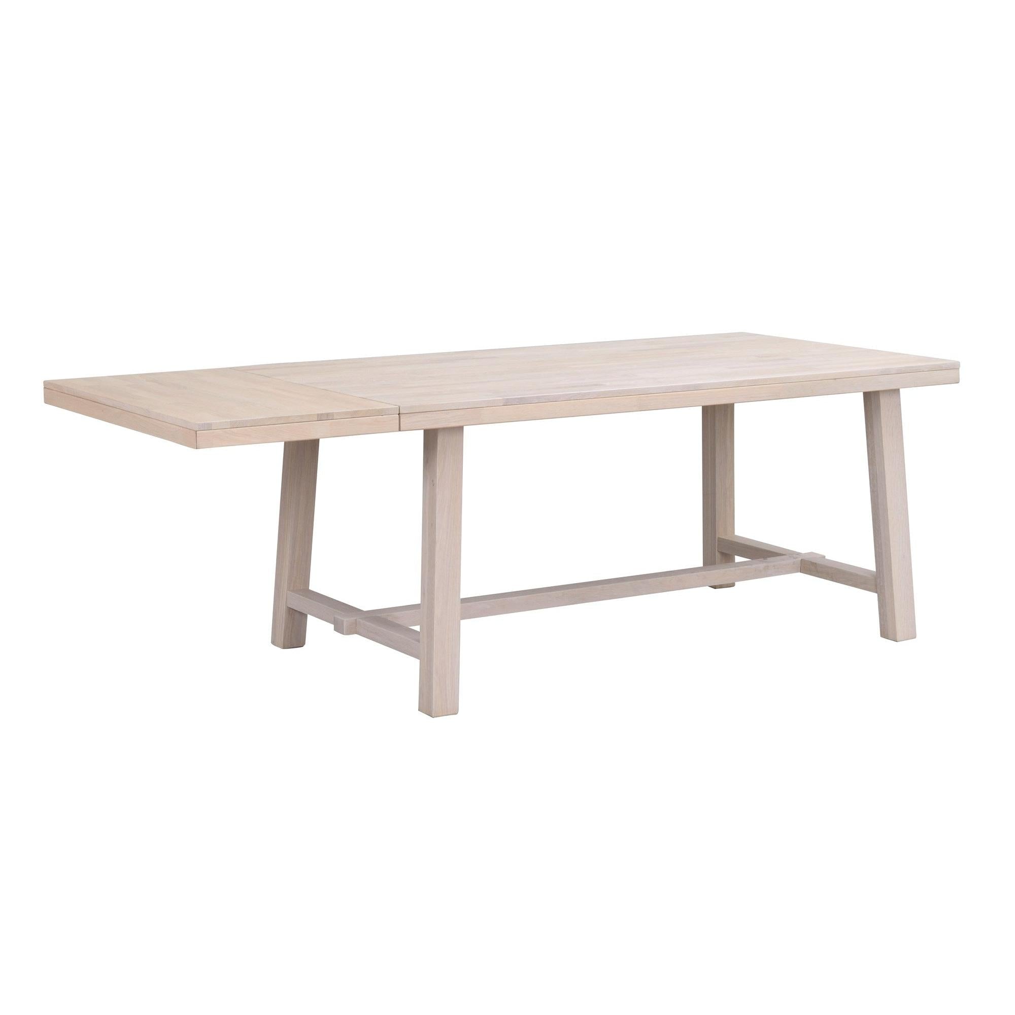 BROOKLYN Matbord vitpigmenterad ek 170-220 cm