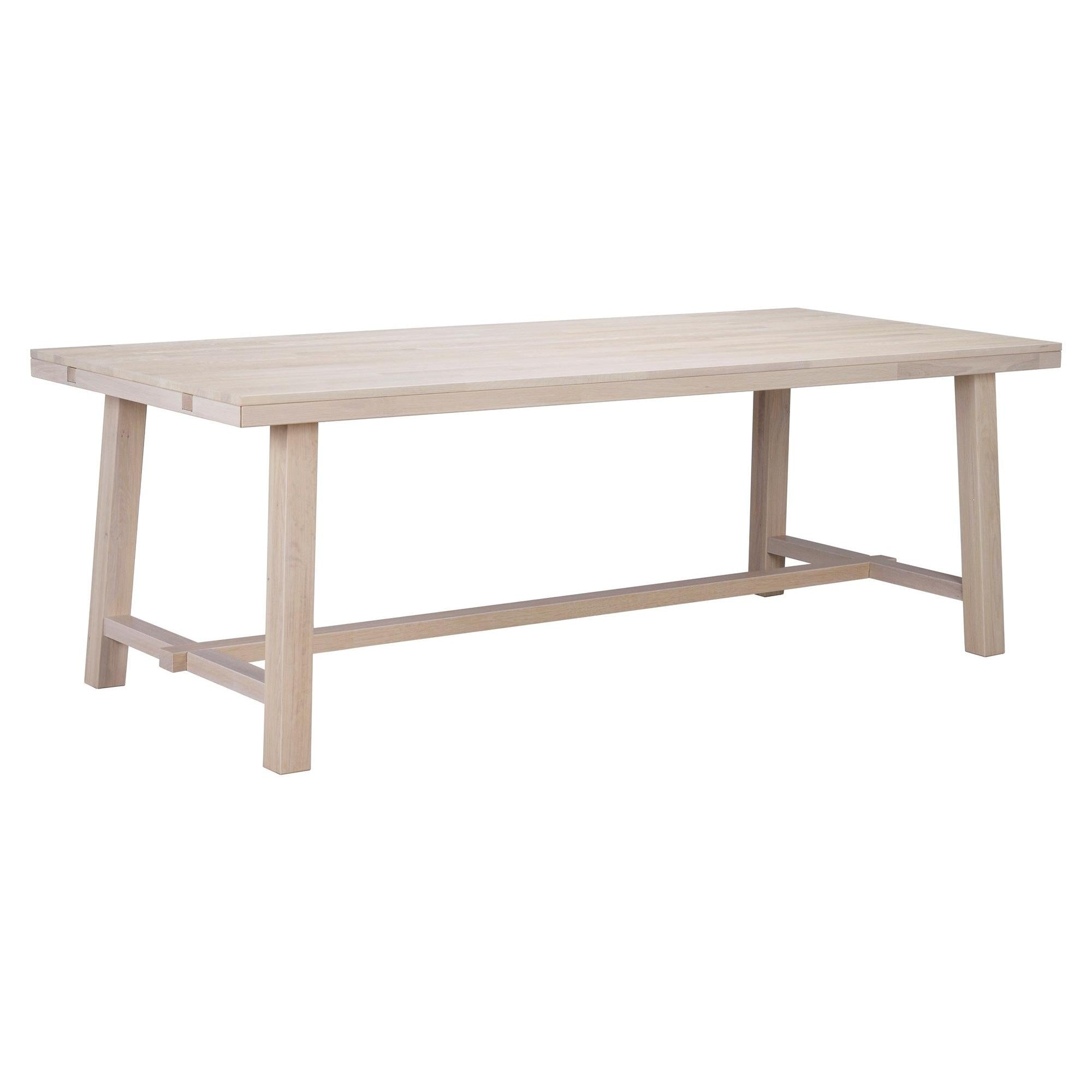 BROOKLYN Matbord vitpigmenterad ek 170-220 cm