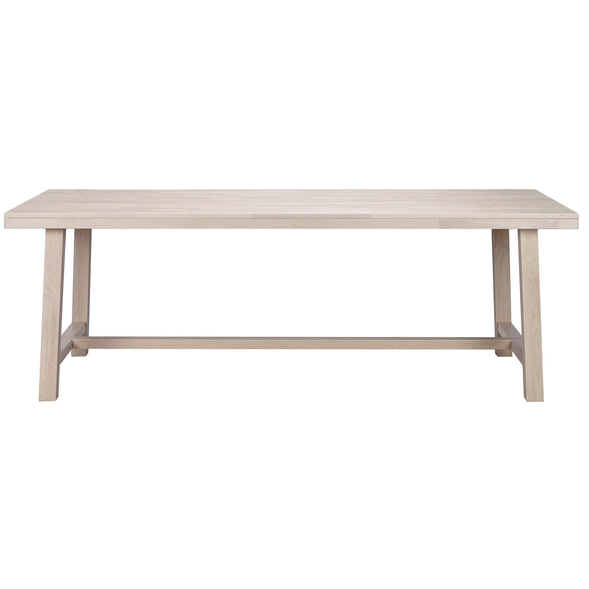 BROOKLYN Matbord vitpigmenterad ek 170-220 cm