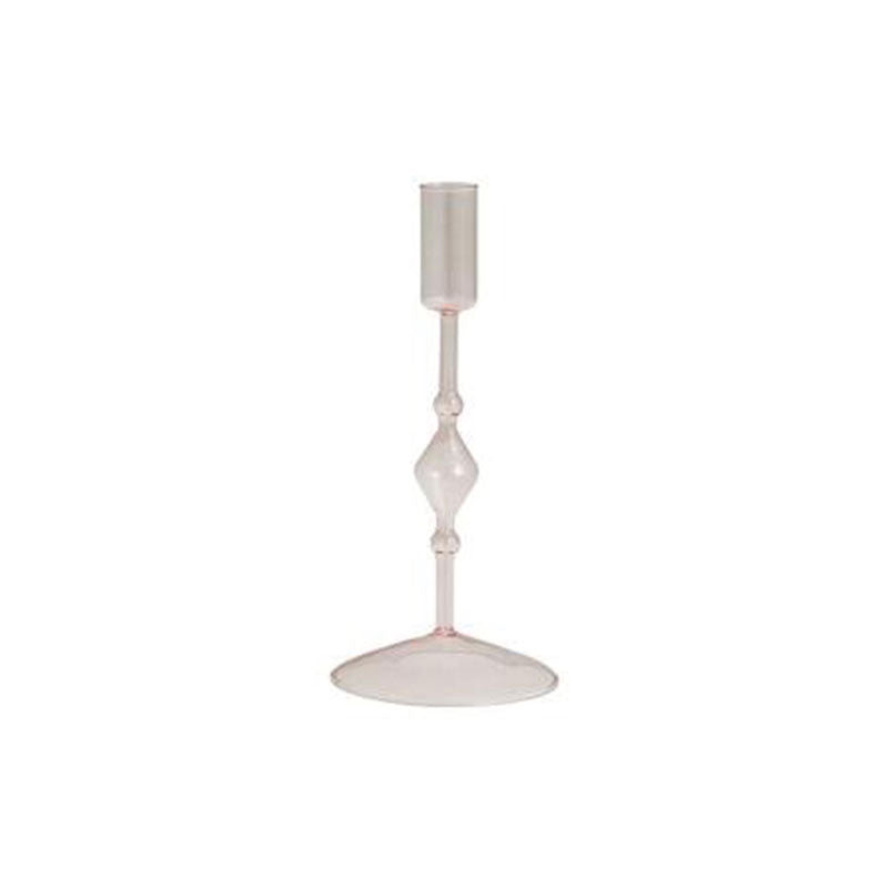 CHIROS Ljusstake i glas, ljusrosa | Nordal