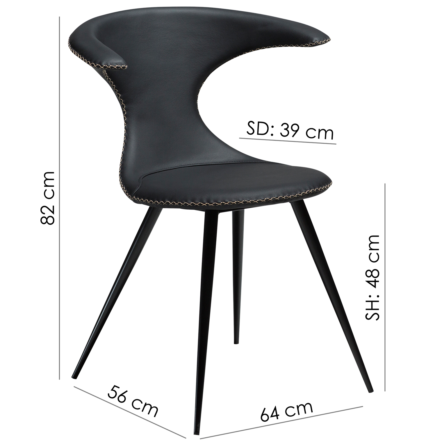 Flair matstol Läder